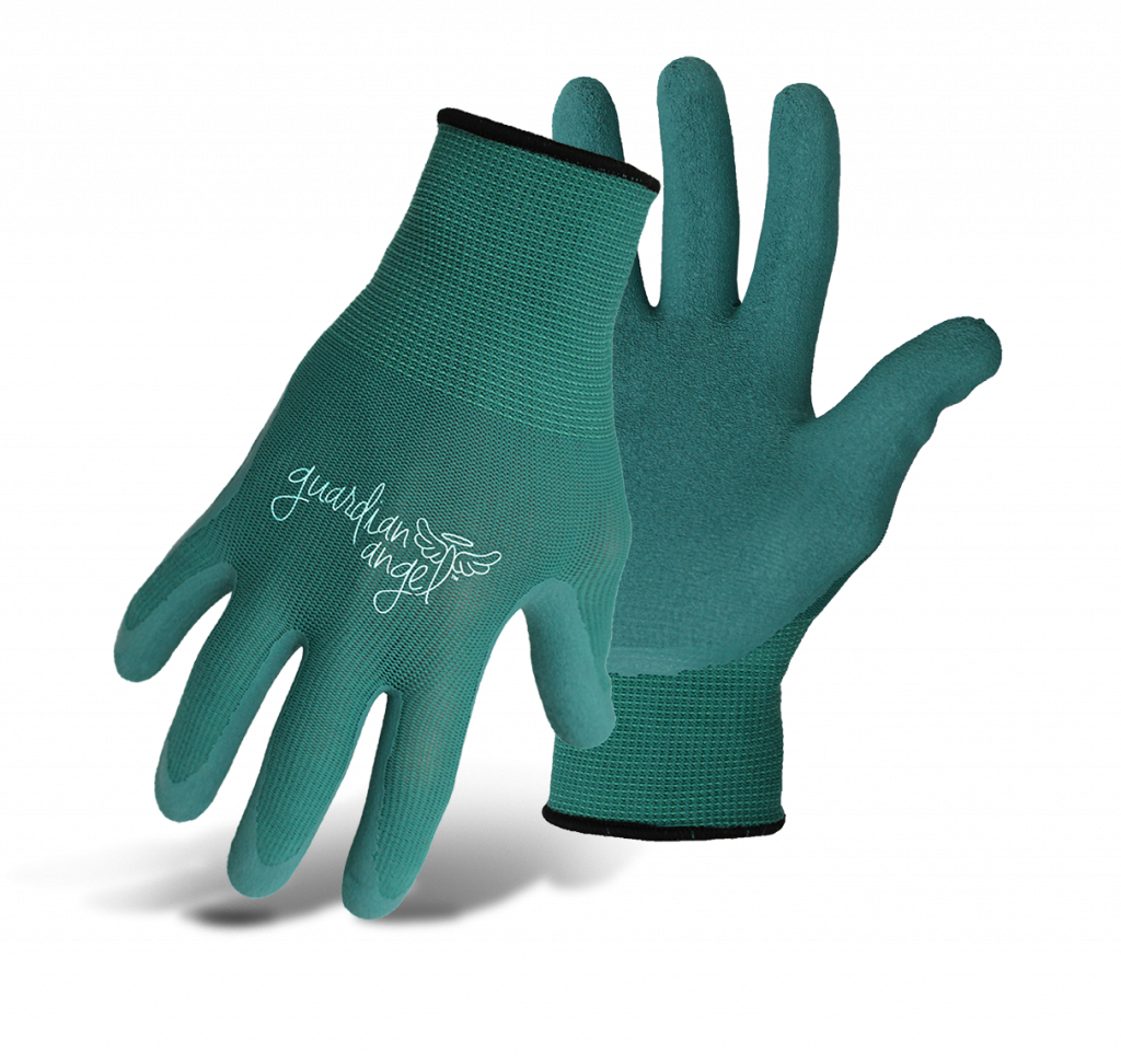 Boss Guardian Angel Nylon Knit Latex Palm green gloves