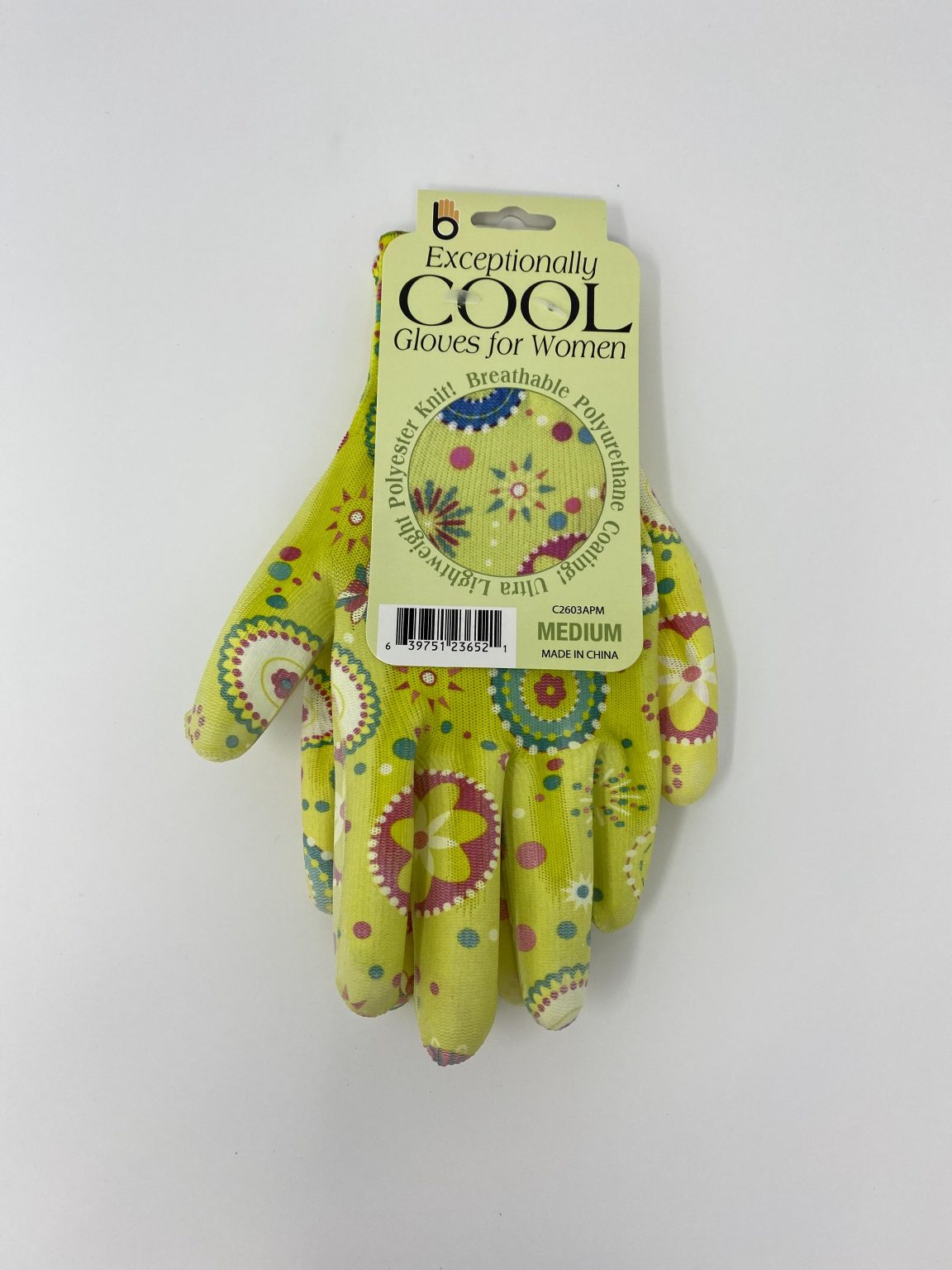 yellow Patterned Gloves