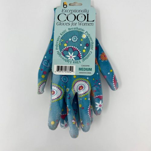 blue Patterned Gloves